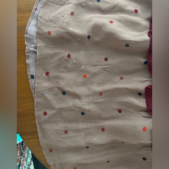 FARM Rio Burgundy, Black, and Tan Polka Dot Maxi Dress - Picture 10 of 11